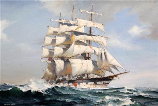 § George Shaw (1929-2009) Portrait of the clipper ship Slieve More built 1877 20 x 29.5in.